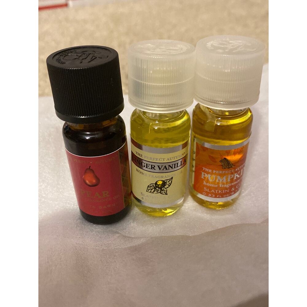 3x Slatkin Co The Perfect Autumn Home Fragrance Oils Pear Pumpkin Ginger Vanilla